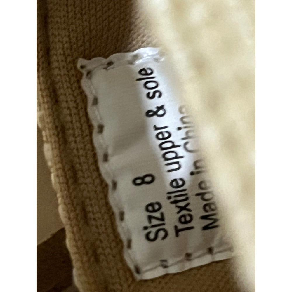 Volatile Women Beige Woven Platform Wedge Thong Sandals Size 8 Tan Flip Flops - Picture 8 of 9
